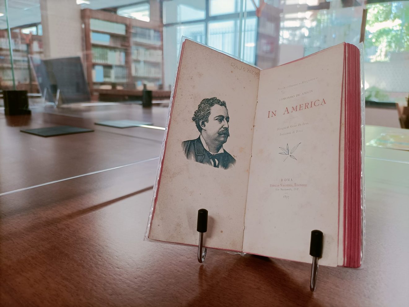 Immagine raffigurante l'interno del libro In America di Edmondo De Amicis